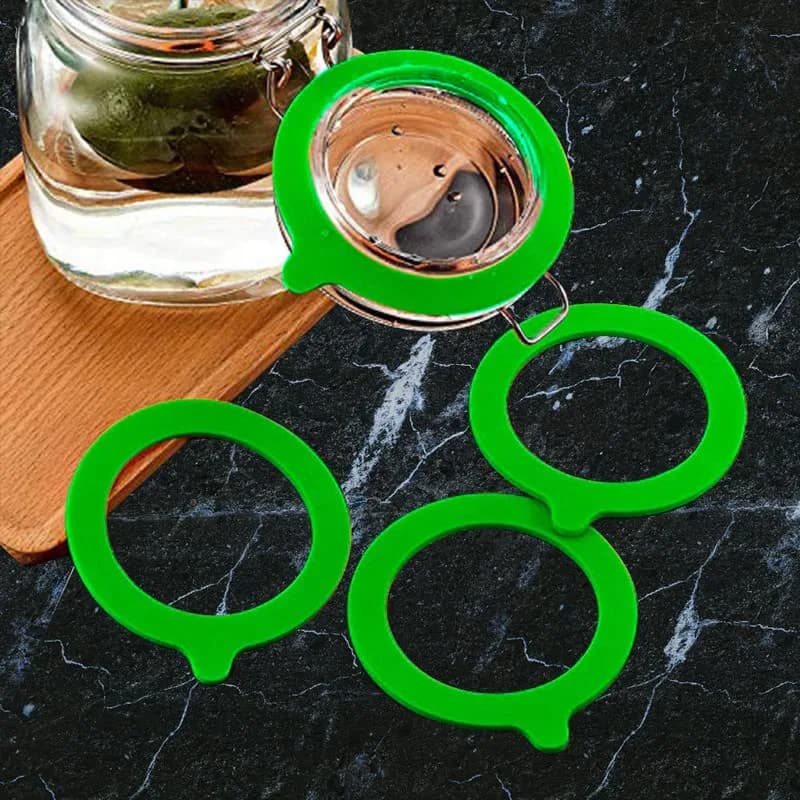 Gemhill Silicone Replacement Gasket 97mm | Leak-Proof Mason Jar Seal (97 mm, 10pcs) thumbnail 7