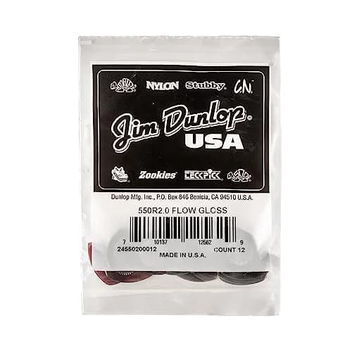 Jim Dunlop Flow® Gloss Pick 2.0MM | Precision, Speed & Long-Lasting Ultex (70-120 chars) thumbnail 4