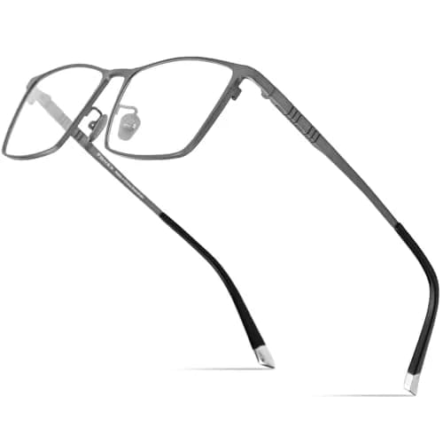 FONEX Titanium Square Eyeglass Frames for Men, 67mm Lens Width (2.64 in) | Ultralight Pure Titanium (IP Plating) thumbnail 1