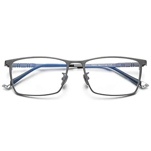 FONEX Titanium Square Eyeglass Frames for Men, 67mm Lens Width (2.64 in) | Ultralight Pure Titanium (IP Plating) thumbnail 4