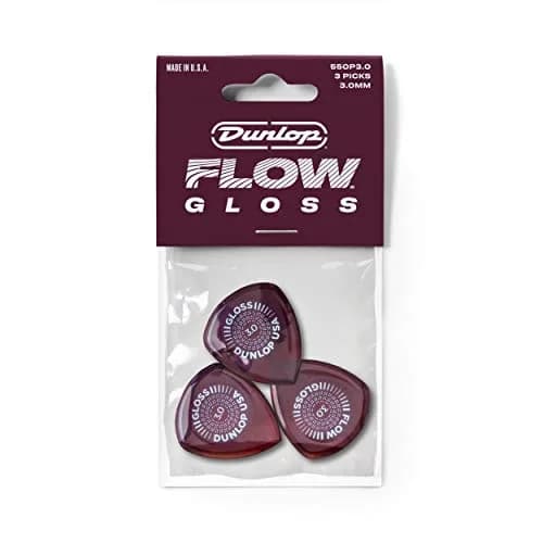 Jim Dunlop Flow® Gloss Pick 3.0MM | Precision Guitar Pick for Speed & Control thumbnail 4