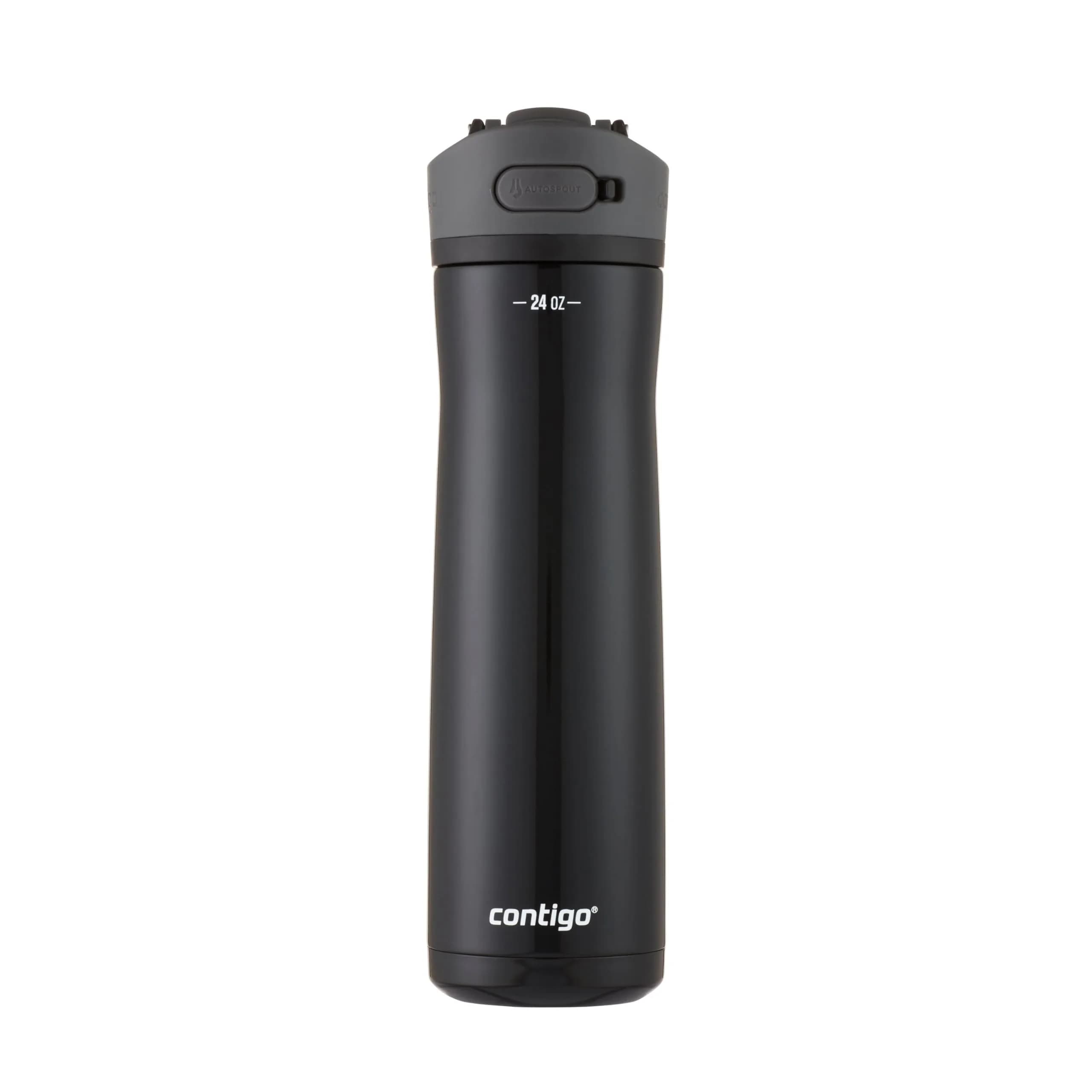 Contigo Ashland Chill Stainless Steel Water Bottle 710ml (24oz) | Keeps Cold 24 Hrs, Leakproof Lid — Licorice