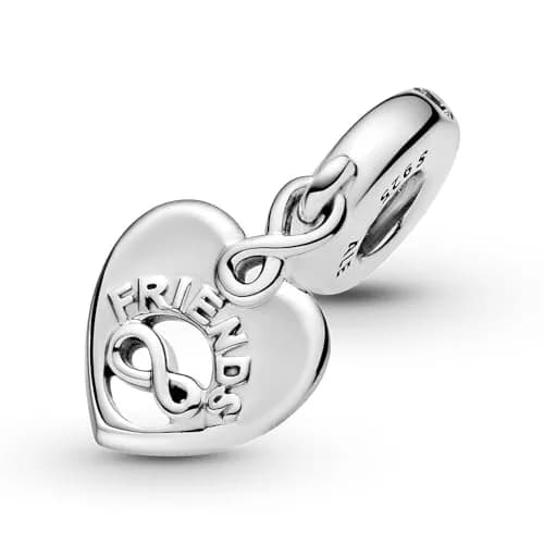 PANDORA Friends Forever Heart Dangle Charm | Sterling Silver Friendship Jewelry (70-120 chars) thumbnail 4