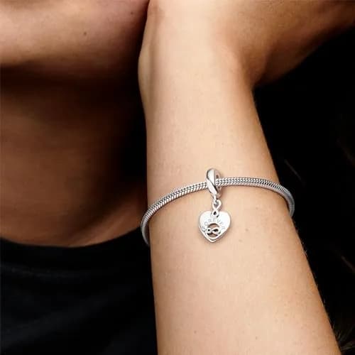 PANDORA Friends Forever Heart Dangle Charm | Sterling Silver Friendship Jewelry (70-120 chars) thumbnail 7