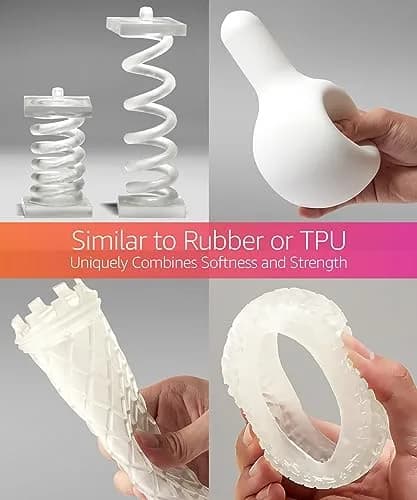 3DMaterials Superflex 3D Printer Resin 500g (Clear) | Flexible Rubber 80A Shore, Fast Printing thumbnail 5