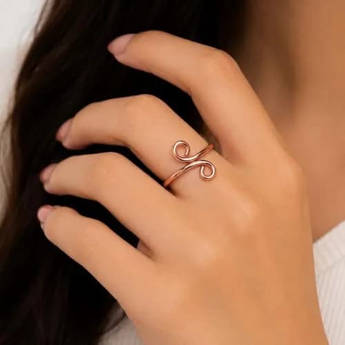 SHINDE EXPORTS Pure Copper Wire Ring for Men & Women | Adjustable & Uncoated thumbnail 3