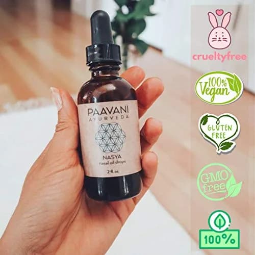 PAAVANI Nasya Oil, Organic Herb-Infused Nasal Oil with Brahmi | Sinus Relief & Moisturizer (1 Fl Oz) thumbnail 4