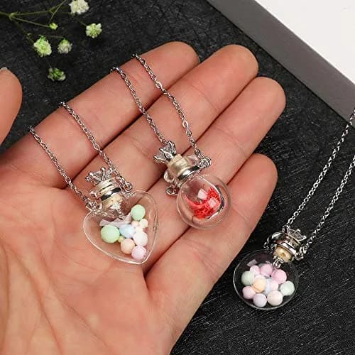 IVYRISE Clear Heart Vial Necklace 60cm (23.6in) | Memorial Keepsake Pendant for Liquids or Dry Items thumbnail 5