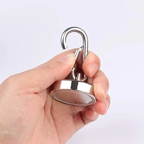 WELLZEER Heavy Duty Magnetic Hooks with Carabiner, 170 lbs Capacity, Stainless Steel, Pack of 4 | Industrial Grade for Garages & Kitchens thumbnail 6