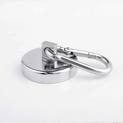 WELLZEER Heavy Duty Magnetic Hooks with Carabiner, 170 lbs Capacity, Stainless Steel, Pack of 4 | Industrial Grade for Garages & Kitchens thumbnail 8