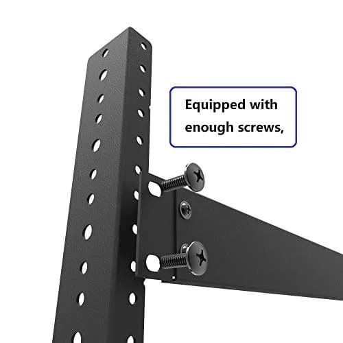 JINGCHENGMEI 6U Steel Rack Rails Kit with Hardware | Durable Cold Rolled Steel, Black Powder Coating, 6U Size, Supports Rack Mount Equipment thumbnail 4