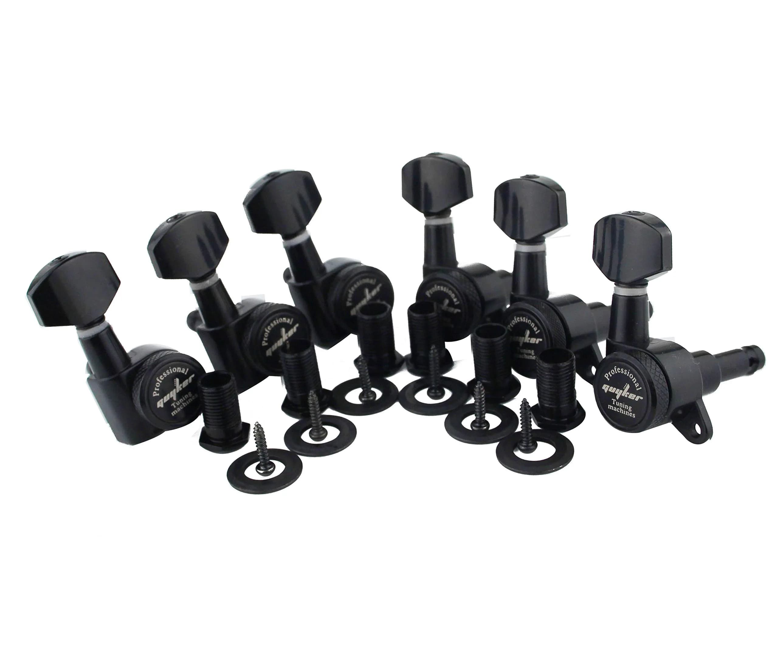 Guyker Guitar Locking Tuners - Black, 6-Pack for Right-Handed Guitars - main product image