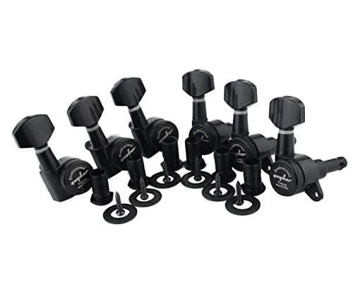 Guyker Guitar Locking Tuners (6-Pack Right) - 1:18 Gear Ratio, Black | Precision Tuning for Electric & Acoustic Guitars thumbnail 1