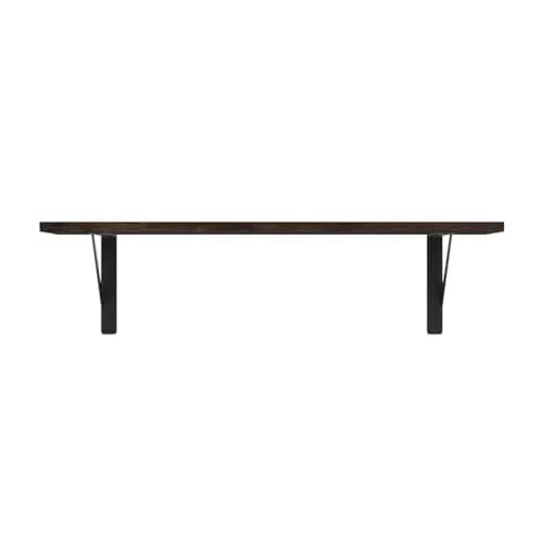 DINZI LVJ Wall Shelves, 23.6" Long Floating Shelves with Metal Brackets | Rustic Brown, Set of 2, Max 10kg thumbnail 4