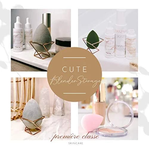Première Classe Skincare Rose Gold Beauty Sponge Holder | Makeup Brush Organizer Rack Case thumbnail 4