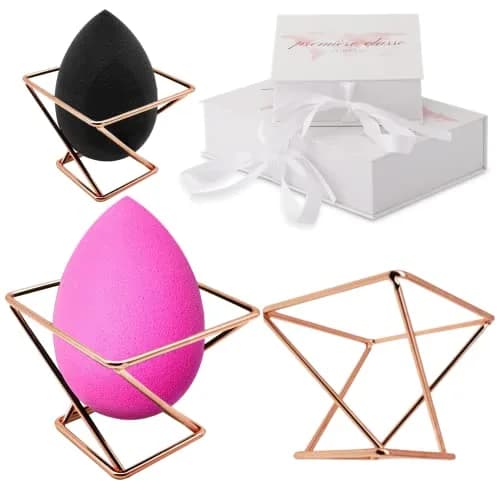 Première Classe Skincare Rose Gold Beauty Sponge Holder | Makeup Brush Organizer Rack Case thumbnail 1