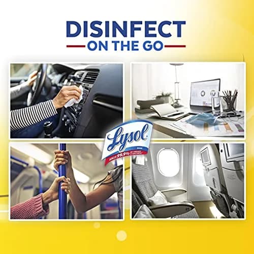 Lysol Disinfecting Wipes Lemon & Lime Blossom 480 Count (1.81 kg / 480 wipes) | Kills 99.9% of Viruses & Bacteria thumbnail 3