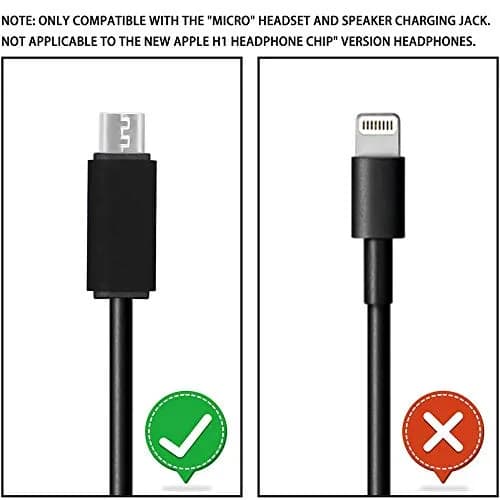 icevein Micro USB Charging Cable for Beats Solo & Pill Speakers | 3.3ft Black thumbnail 3
