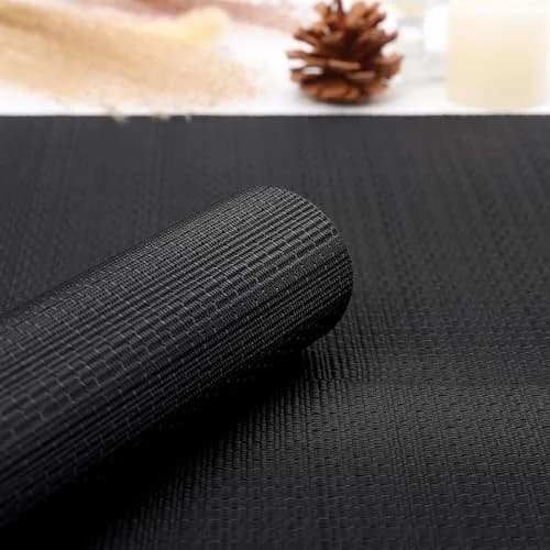 Myir JUN Black Placemats Set of 8 | Durable PVC Indoor/Outdoor Table Mats thumbnail 5