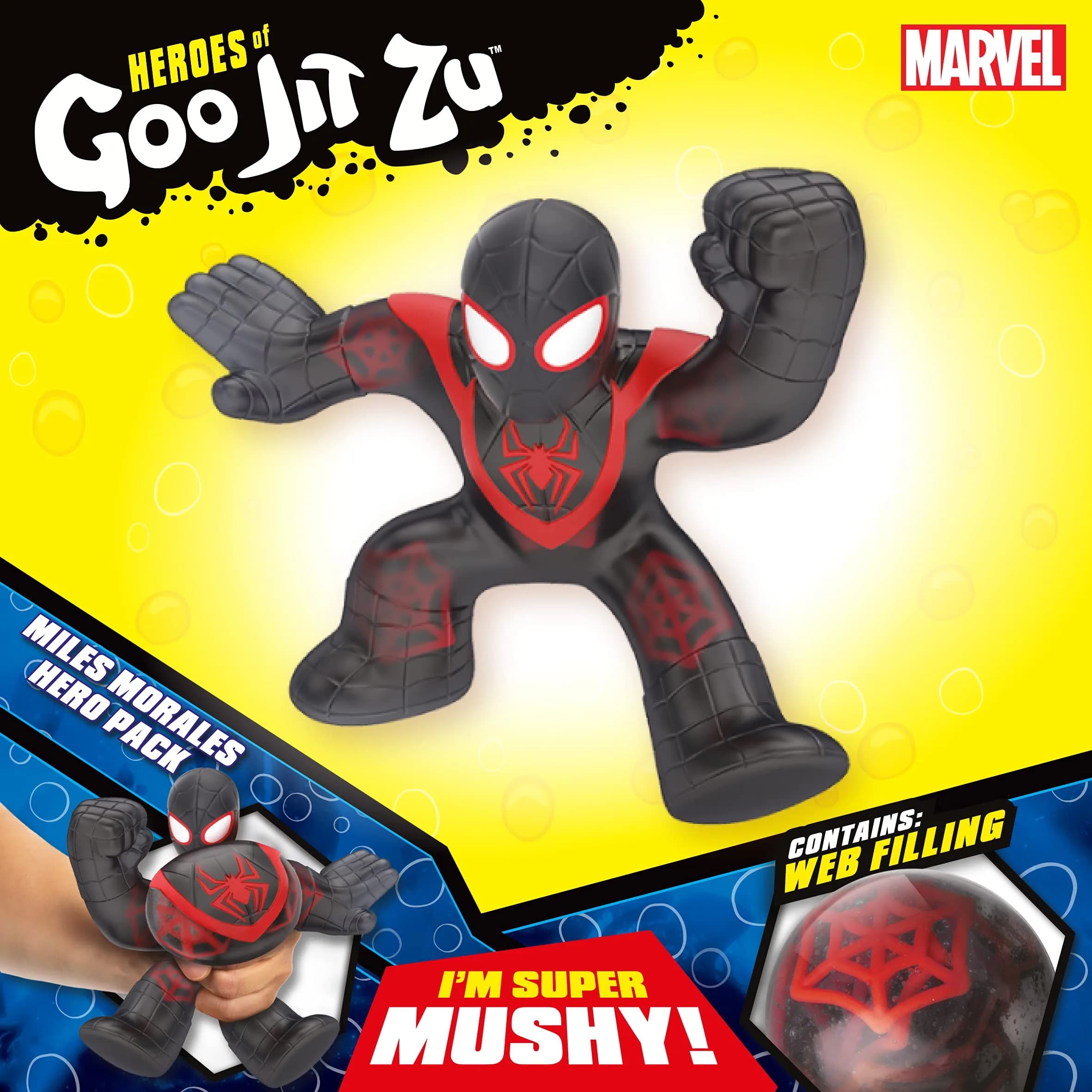 Heroes of Goo Jit Zu Miles Morales Super Squishy Hero Pack | Stretches 3x Size, Non-Toxic - view 4