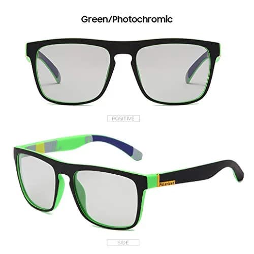 HCYCFY Photochromic Polarized Sunglasses Men Square Matte Frame Eyewear 65mm (2.56in) | Adaptive UV Protection for Cycling thumbnail 6