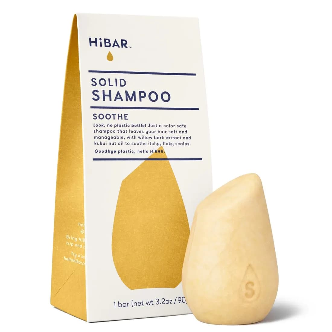 HIBAR Soothe Shampoo Bar 3.2 Oz | For Dry, Itchy, Flaky Scalps, Plastic-Free