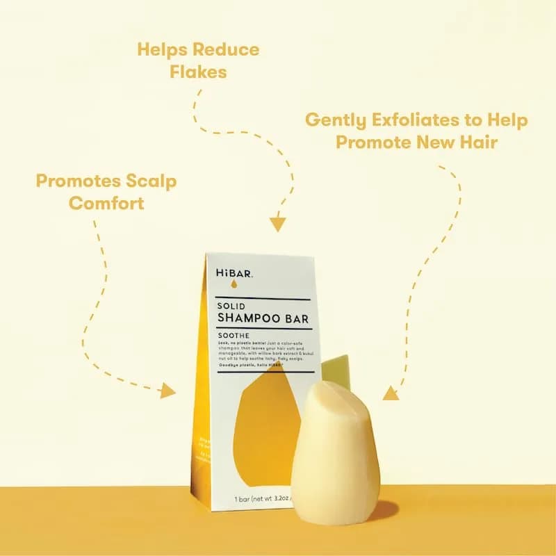 HIBAR Soothe Shampoo Bar 3.2 Oz | For Dry, Itchy, Flaky Scalps, Plastic-Free thumbnail 4
