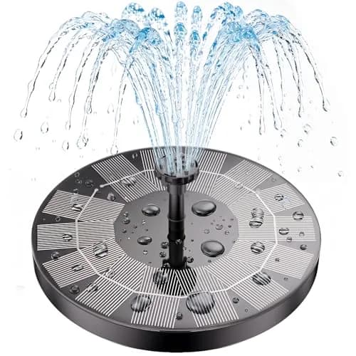AISITIN 2.5W Solar Bird Bath Fountain Pump with 6 Nozzles & 4 Fixer | Floating Solar Water Pump for Ponds & Gardens thumbnail 1