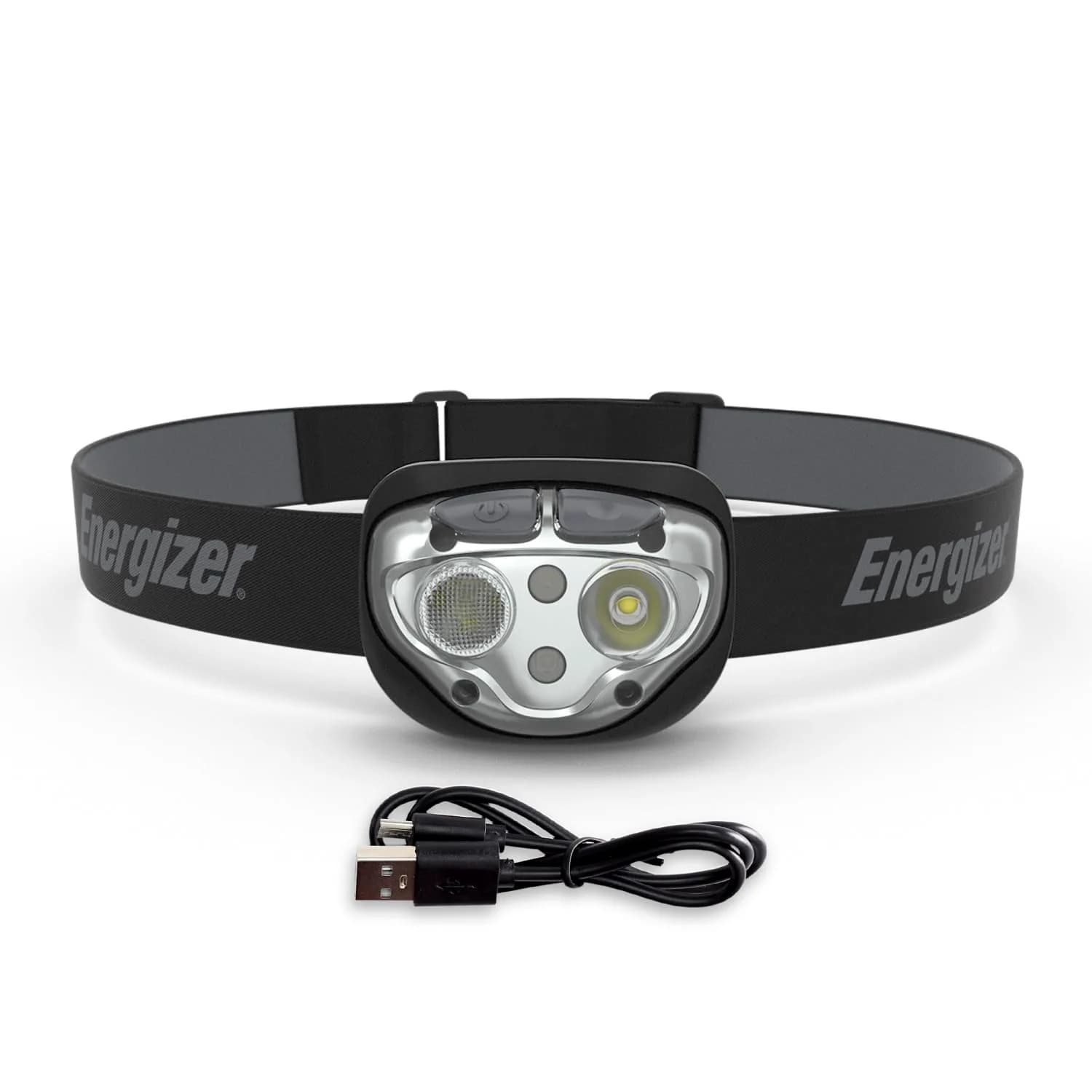 Energizer PRO-400 Headlamp Rechargeable | 380 Lumens, 7 Modes, IPX4 Water Resistant, USB Included — Basic