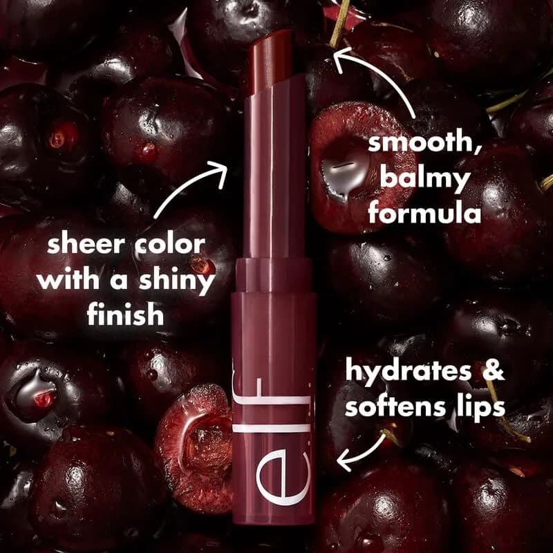 e.l.f. Sheer Slick Lipstick Black Cherry | Hydrating Lip Color with Vitamin E (2g / 0.06 Oz) thumbnail 6