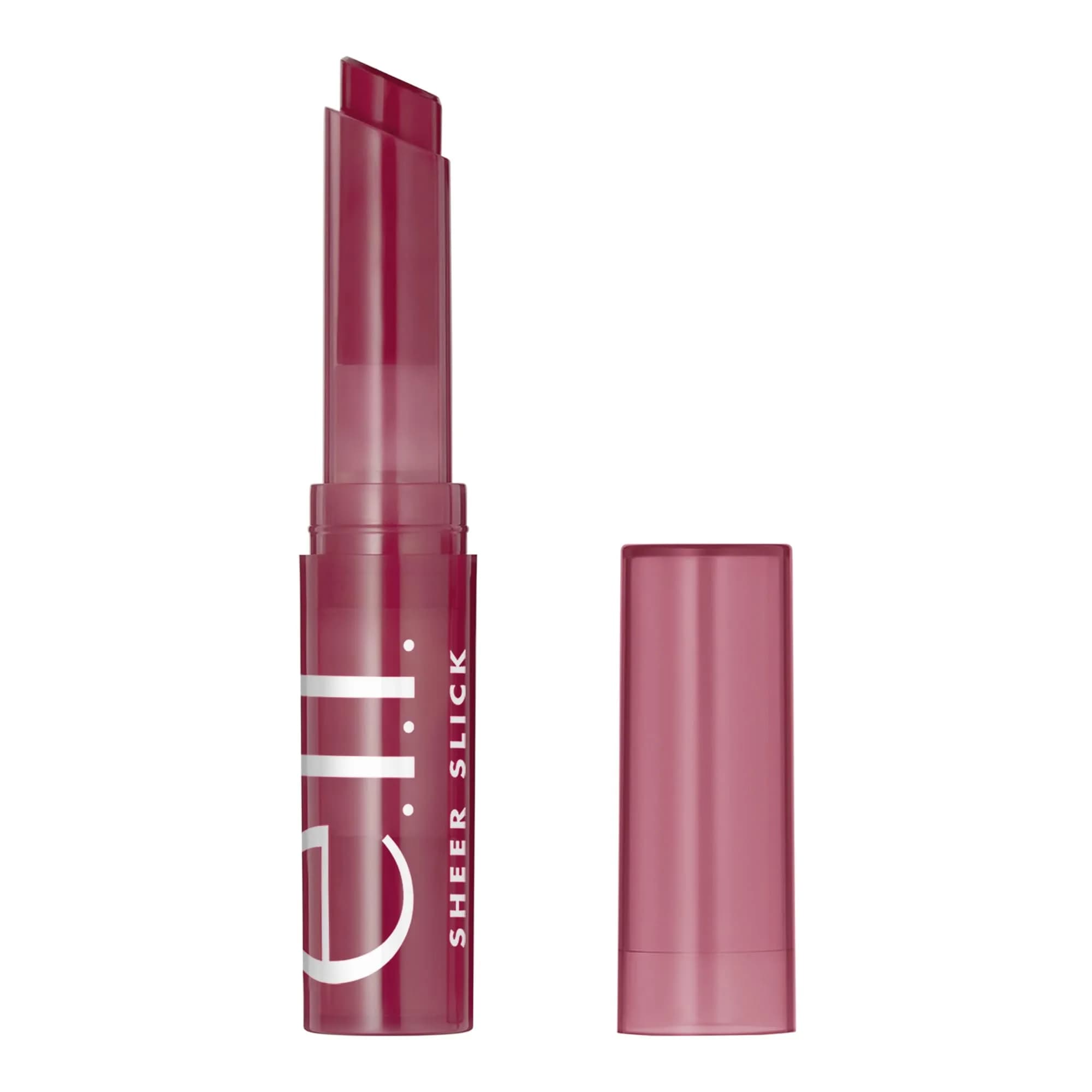 e.l.f. Sheer Slick Lipstick Black Cherry | Hydrating Lip Color with Vitamin E (2g / 0.06 Oz) — Black Cherry