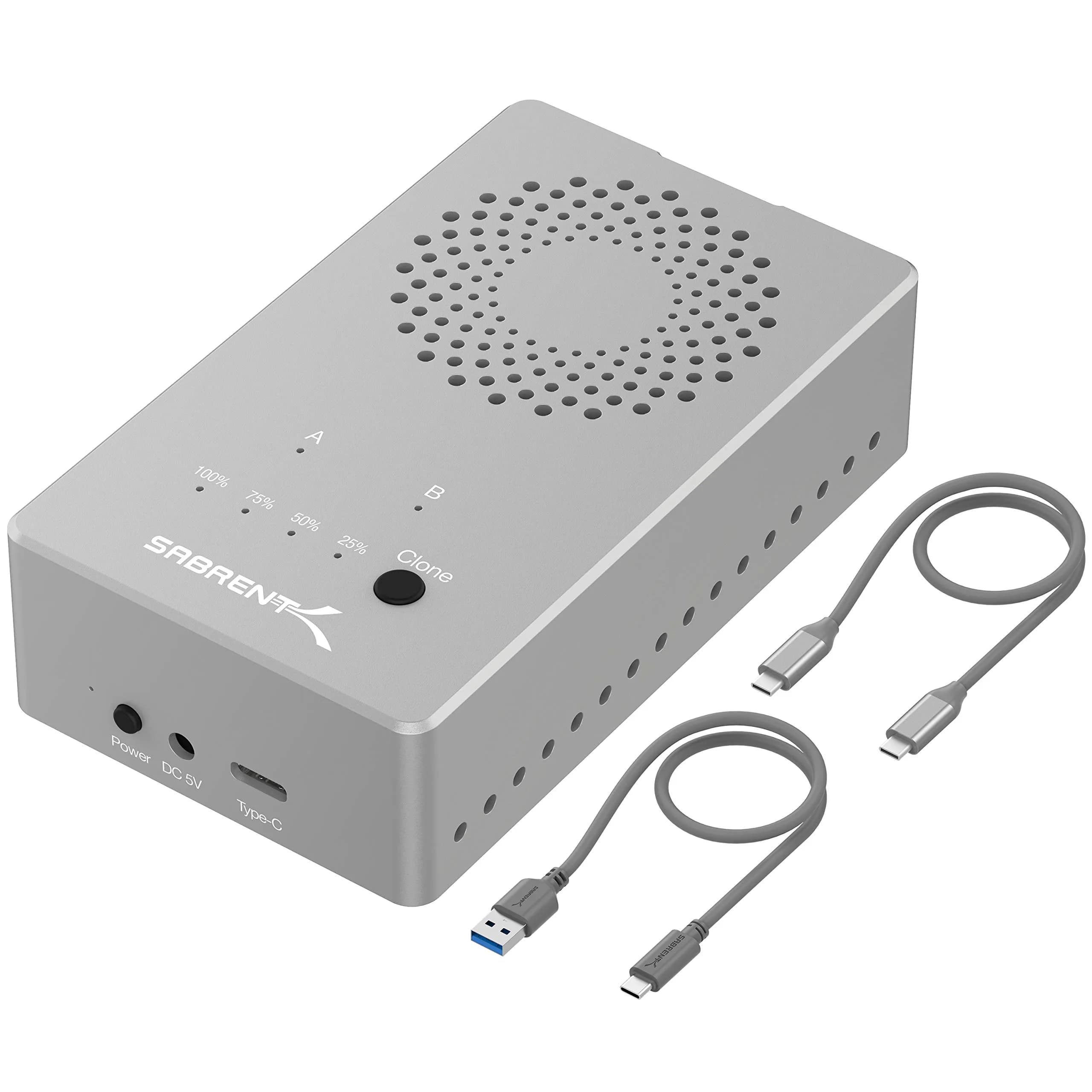 SABRENT USB4 NVMe SSD Enclosure EC-U4TN - SILVER | 3900MB/s Tool-Free External Drive Case for PCIe Gen4 SSDs - main product image