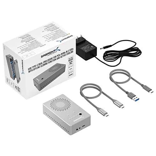Sabrent Dual M.2 NVMe SSD Docking Station with Offline Clone Function EC-SSD2 | 10Gbps USB-C thumbnail 9
