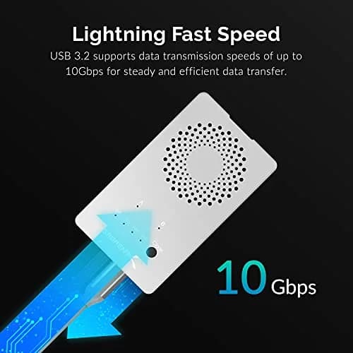 Sabrent Dual M.2 NVMe SSD Docking Station with Offline Clone Function EC-SSD2 | 10Gbps USB-C thumbnail 3