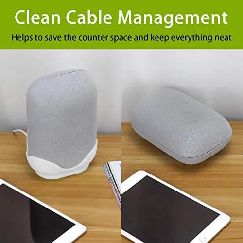 LeongLzt Ouligei Google Nest Audio Speaker Wall Mount Bracket White | Easy Install & Cable Management thumbnail 3