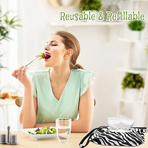 FEBSNOW Portable Baby Wipe Dispenser 4 Pack | Reusable Travel Wet Wipe Pouch with Zip Locking Seal and Secure Snap Close Lid thumbnail 6