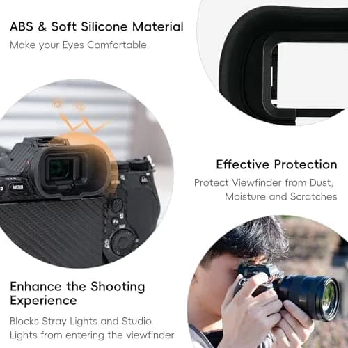 Kiorafoto Extended Eyecup for Sony A7S III, A1, A7 IV, A7R V Cameras | Replaces FDA-EP19 Viewfinder thumbnail 7