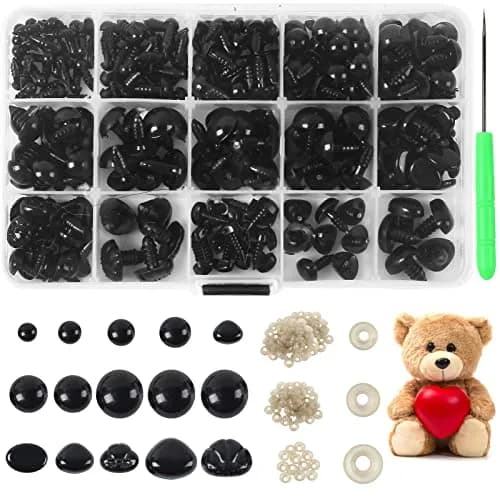 Yexixsr Safety Eyes and Noses for Amigurumi 566PCS | Assorted Sizes for Crochet Dolls & Plush Animals thumbnail 1