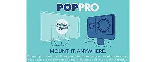 Cell Gel Mounts PopPro Mounting System | Reusable Flat Surface Mount for Socket & Ring Phone Grips (Black) thumbnail 5