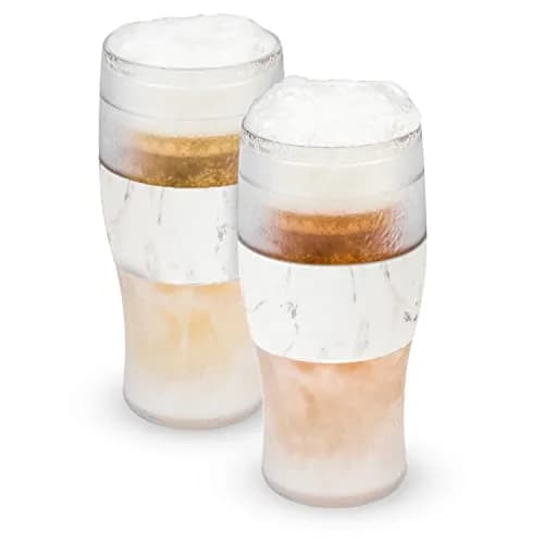 Host Freeze Cooling Pint Glasses Set of 2 Marble 473ml (16oz) | Keep Drinks Ice Cold for Hours thumbnail 1
