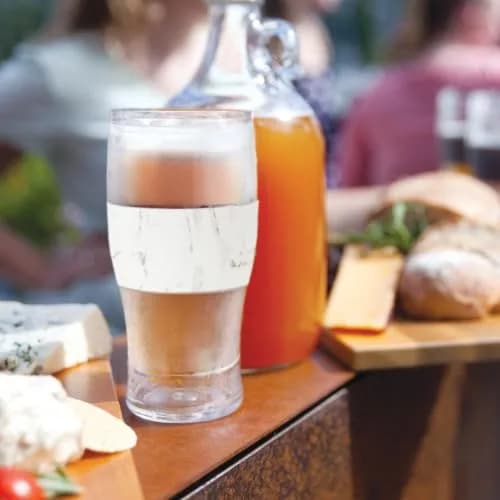 Host Freeze Cooling Pint Glasses Set of 2 Marble 473ml (16oz) | Keep Drinks Ice Cold for Hours thumbnail 9