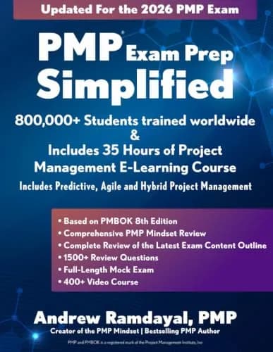 S·WONIU PMP Exam Prep Simplified: Covers Current PMP Exam & Includes 35 Hours E-Learning Course, 588 Pages thumbnail 1