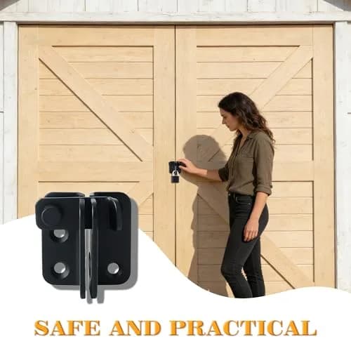Alise Flip Latch Gate Latch Barn Door Lock Shed Door Latch, Matte Black, 1.6in (4cm) | Heavy Duty Stainless Steel Security thumbnail 3