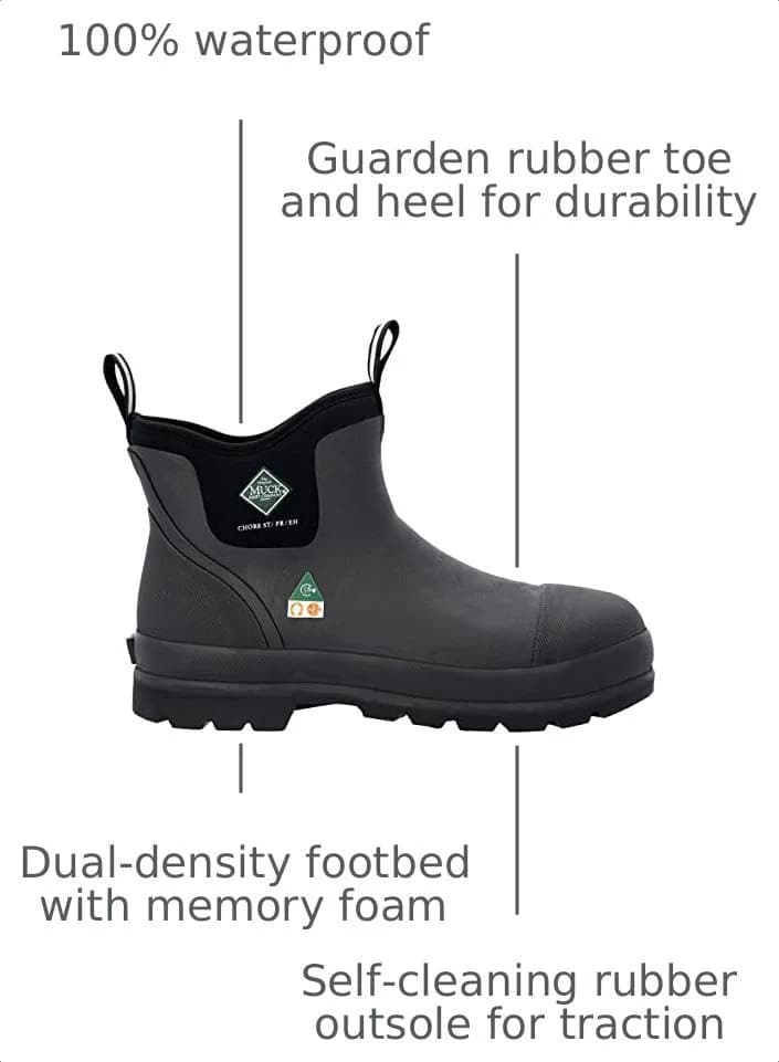 MUCK Men's Outscape Chelsea Slip On Waterproof Boots 12(M) | Durable, Lightweight & Waterproof thumbnail 3