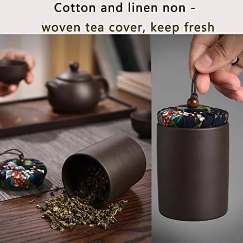 CAISANG Ceramic Travel Tea Sets 6 Pack | Portable Chinese Gongfu Purple Clay Teapot (22*16*9CM, 1.5KG) thumbnail 4