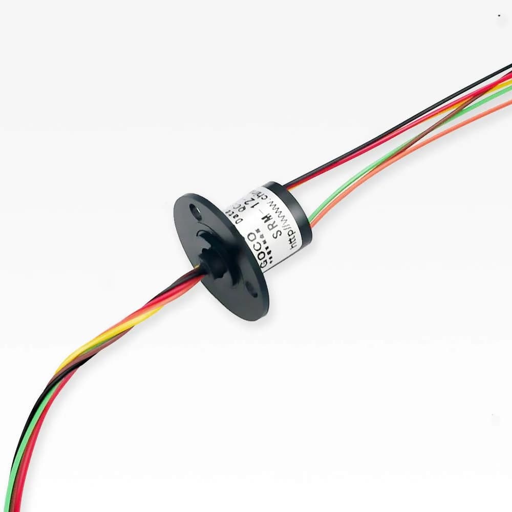 U Brands Slip Ring 12.5mm Diameter | Conductive Ring for Rotating Joints, 6 Wire, 2A, 220VAC/DC, -30°C to +80°C, Gold Contact - main product image