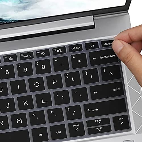 MUBUY-GOL Black Silicone Keyboard Cover Skin for HP EliteBook 13.3 inch Laptops (US Layout) thumbnail 5