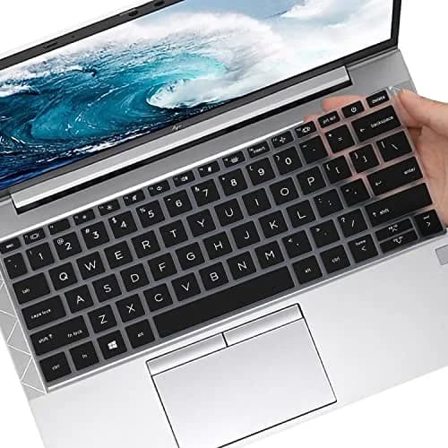 MUBUY-GOL Black Silicone Keyboard Cover Skin for HP EliteBook 13.3 inch Laptops (US Layout) thumbnail 1