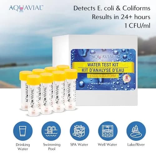 AquaVial Water Testing Kit 8-Pack for E. Coli & Coliform Bacteria | High Sensitivity Water Quality Test thumbnail 3