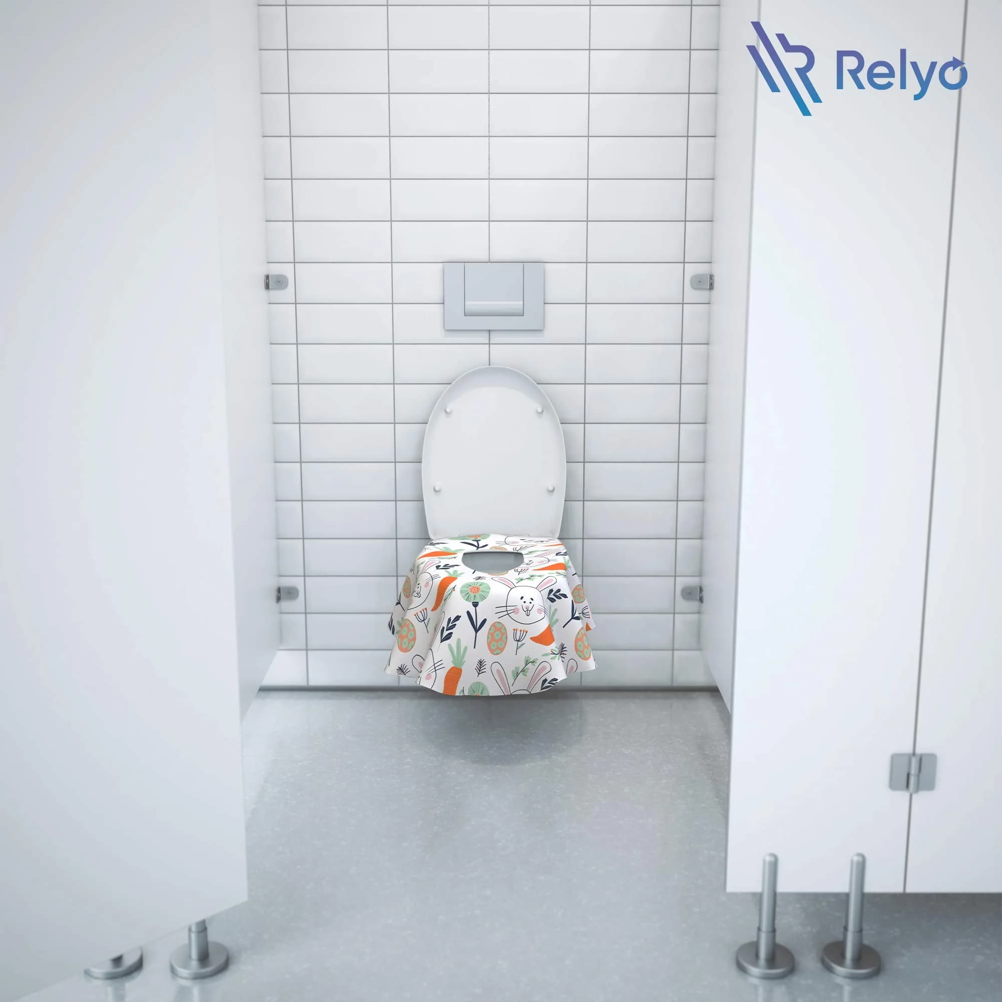 Relyo Disposable Toilet Seat Covers 20 Pack Easter Bunny | Waterproof & Non-Slip for Travel & Potty Training - view 7
